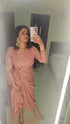 Baby Pink Drape Dress